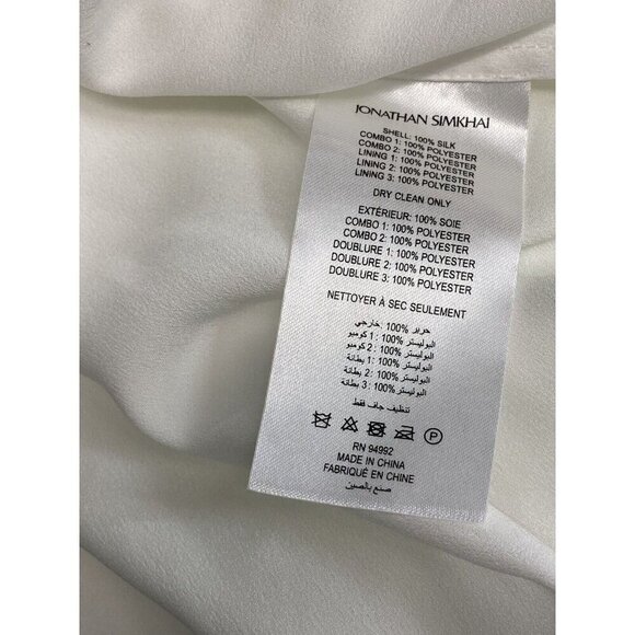 Jonathan Simkhai Sz 0 Dress Tulle Midi Tiered bridal White Designer Luxury - Picture 7 of 11